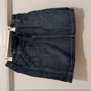 Women's mini blue jean skirt